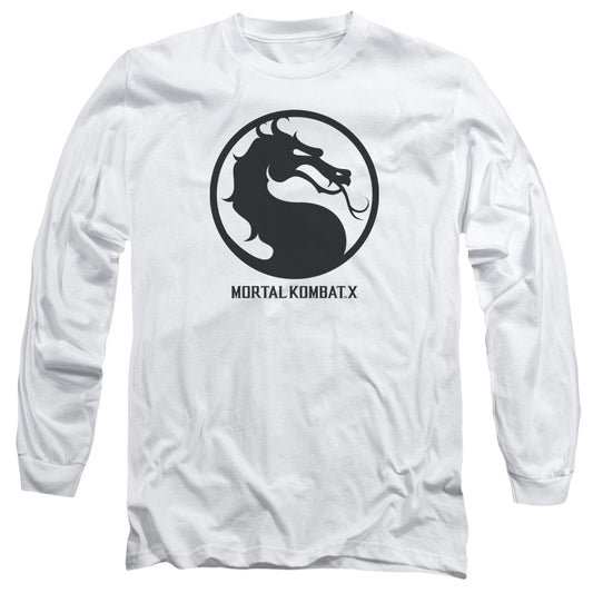 Mortal Kombat X Seal Mens Long Sleeve Shirt White