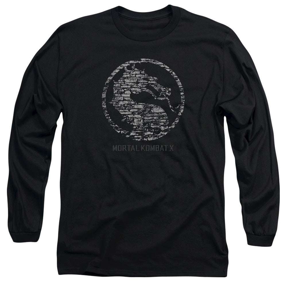 Mortal Kombat X Stone Seal Mens Long Sleeve Shirt Black Officially Licensed