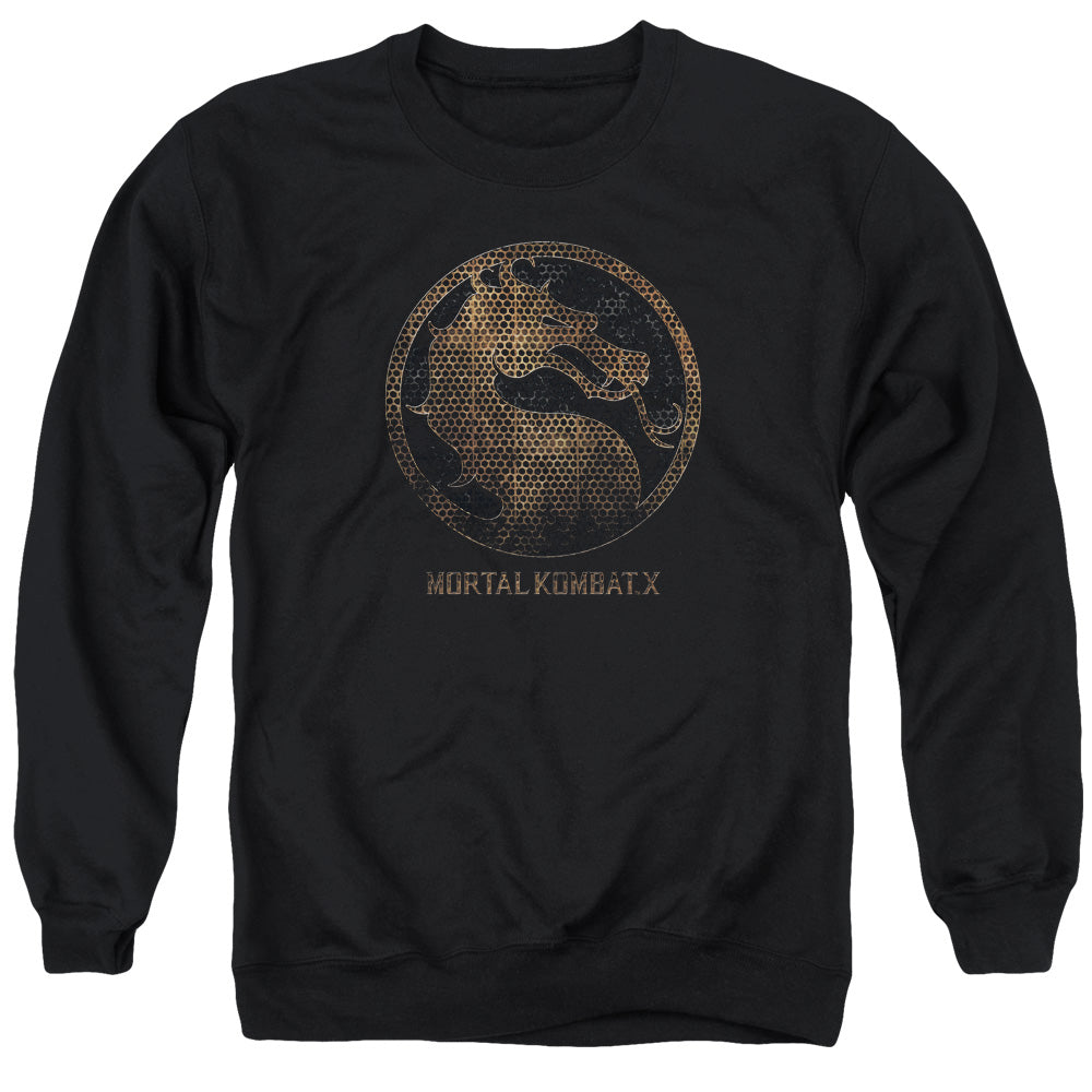 Mortal Kombat X Metal Seal Mens Crewneck Sweatshirt Black Officially Licensed