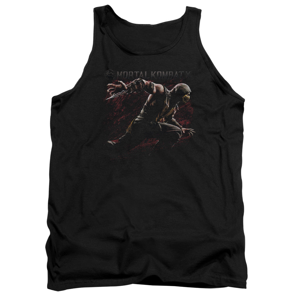 Mortal Kombat X Scorpion Lunge Mens Tank Top Shirt Black Officially Licensed