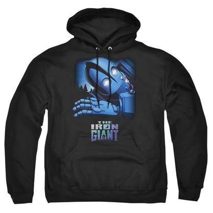 Iron Giant Giant And Hogarth Mens Hoodie Black Officially Licensed
