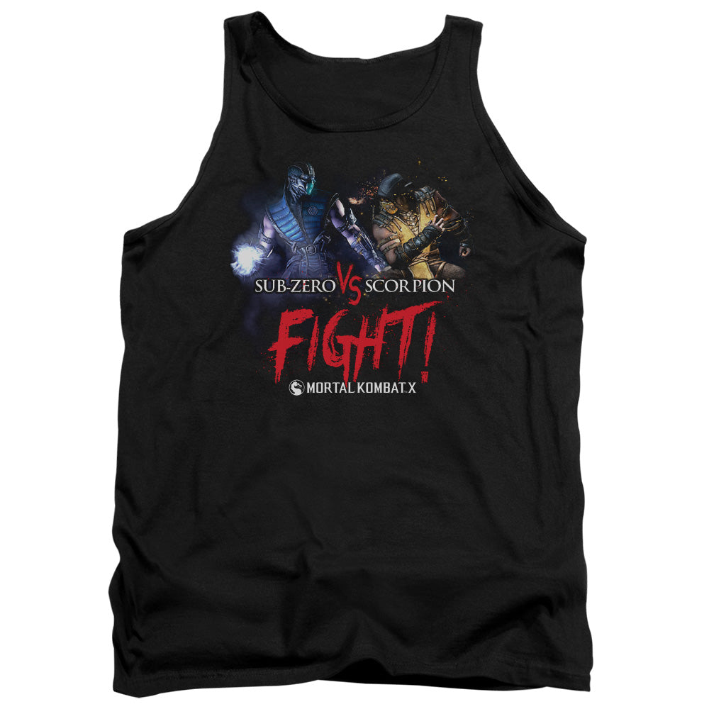 Mortal Kombat X Fight Mens Tank Top Shirt Black Officially Licensed