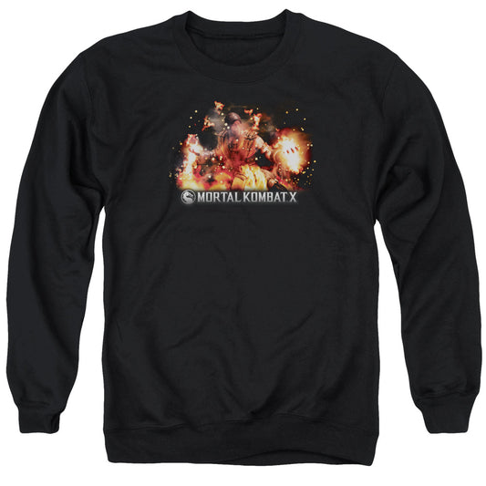 Mortal Kombat X Scorpio Flames Mens Crewneck Sweatshirt Black