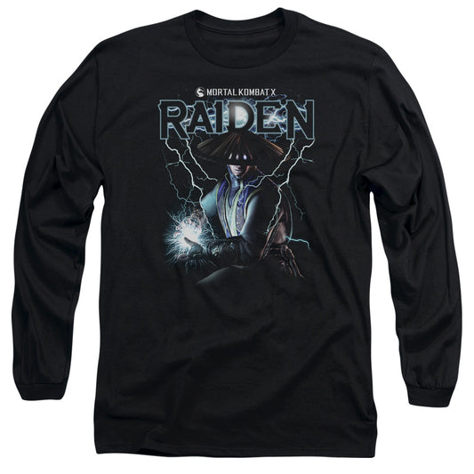 Mortal Kombat Raiden Mens Long Sleeve Shirt Black