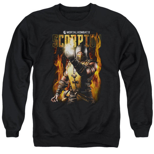 Mortal Kombat Scorpion Mens Crewneck Sweatshirt Black