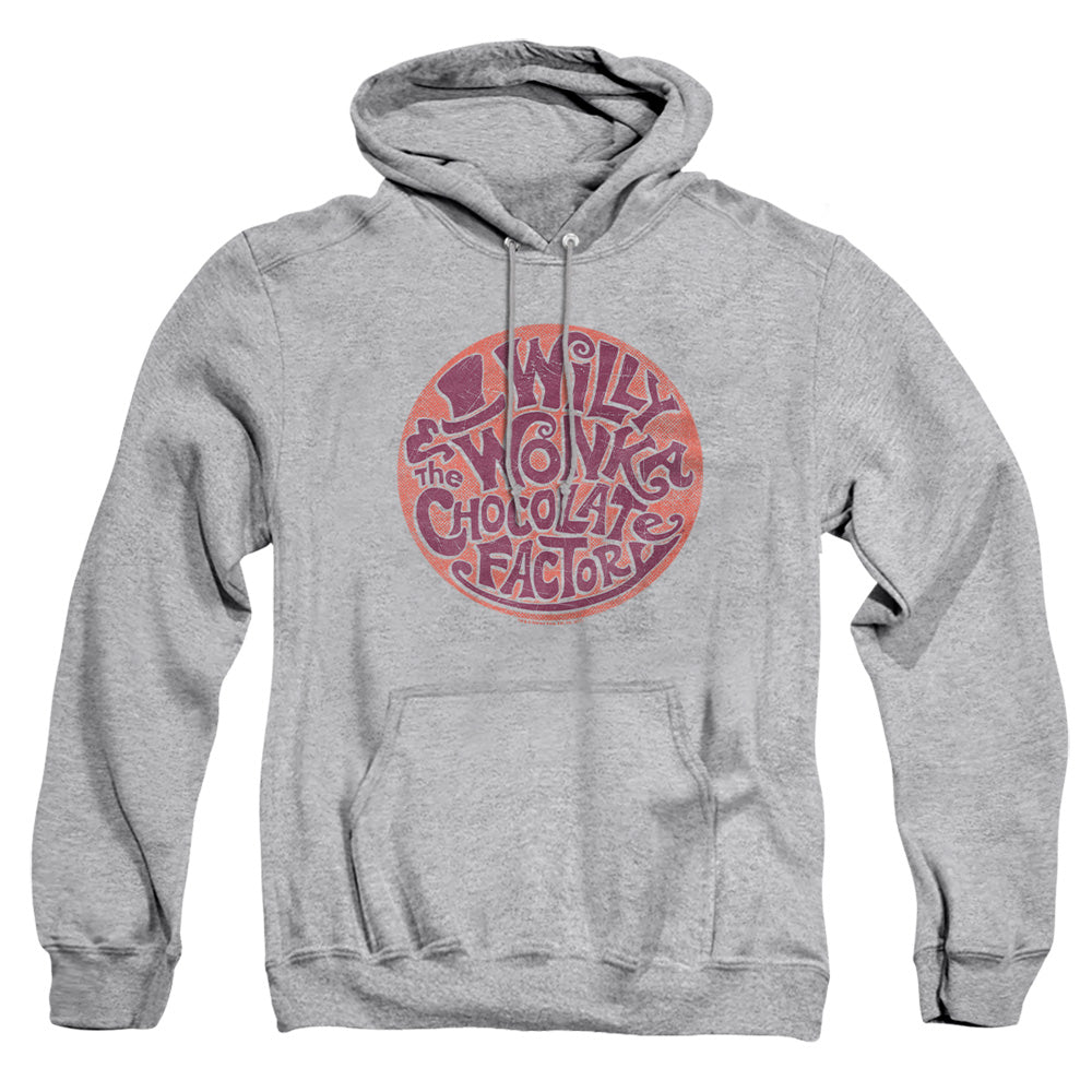 Willy Wonka And The Chocolate Factory Circle Logo Mens Hoodie Athletic Heather