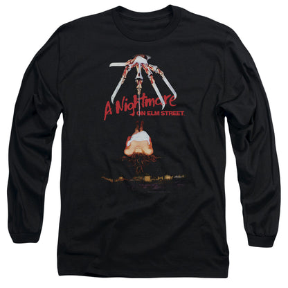 Nightmare On Elm Street Alternate Poster Mens Long Sleeve Shirt Black Officially Licensed
