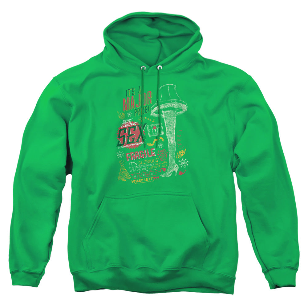A Christmas Story Its A Major Prize Mens Hoodie Kelly Green