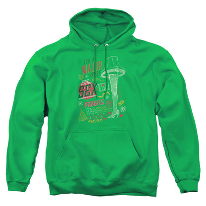 A Christmas Story Its A Major Prize Mens Hoodie Kelly Green