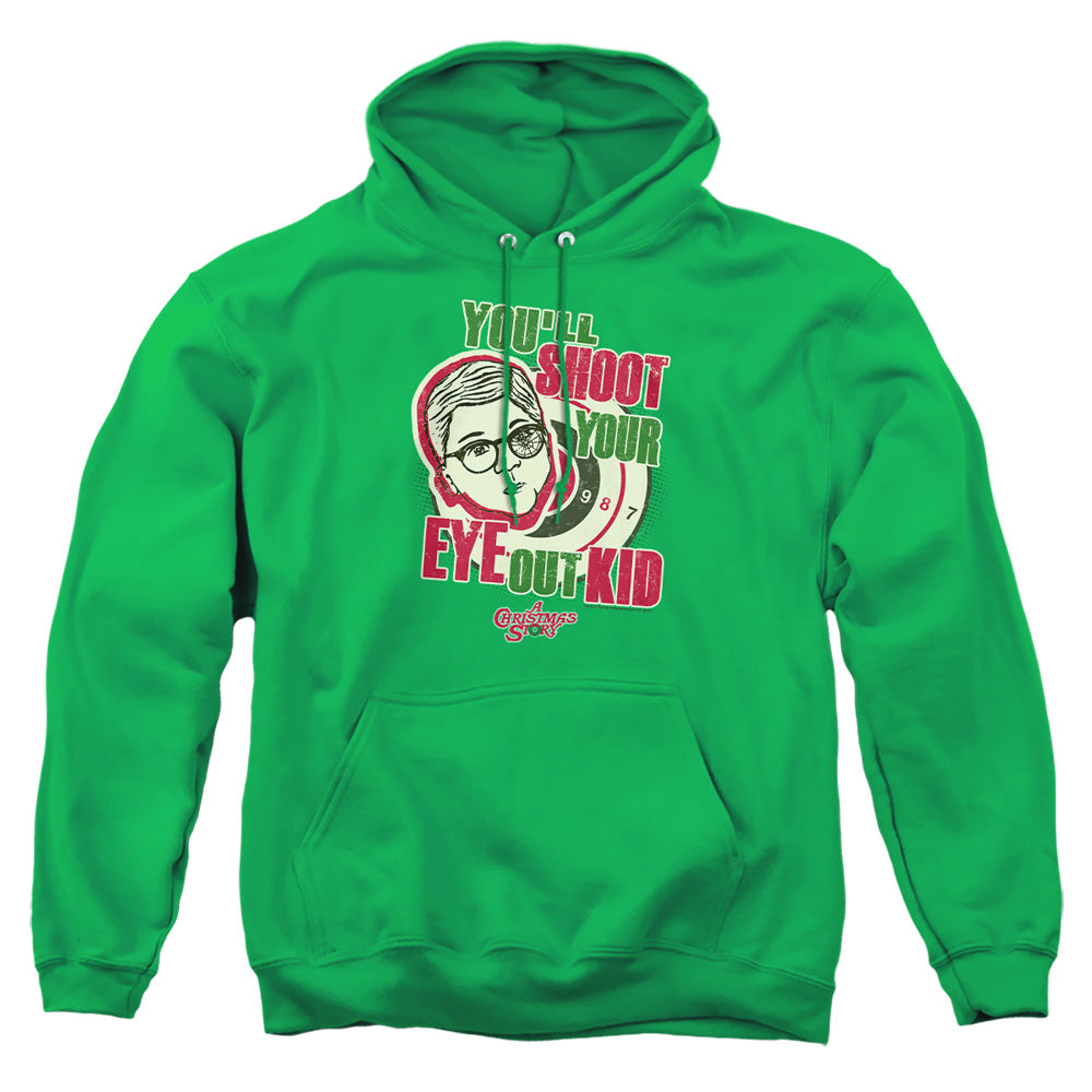 A Christmas Story Youll Shoot Your Eye Out Mens Hoodie Kelly Green Officially Licensed