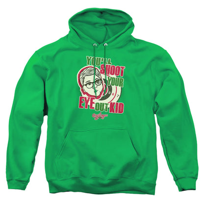 A Christmas Story Youll Shoot Your Eye Out Mens Hoodie Kelly Green Officially Licensed