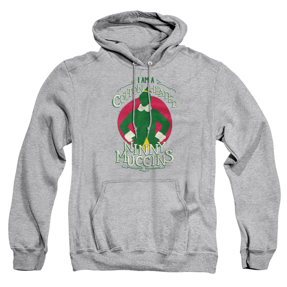 Elf Cotton Headed Mens Hoodie Athletic Heather Officially Licensed
