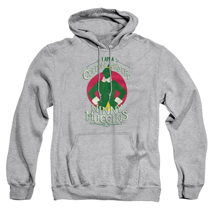 Elf Cotton Headed Mens Hoodie Athletic Heather Officially Licensed