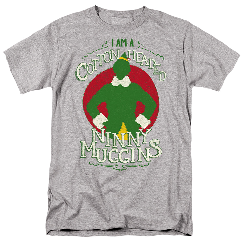 Elf Cotton Headed Mens T Shirt Athletic Heather