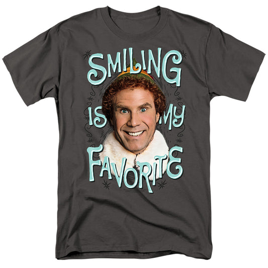 Elf Smiling Mens T Shirt Charcoal