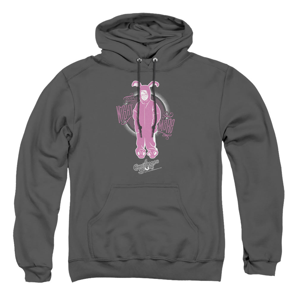 A Christmas Story Pink Nightmare Mens Hoodie Charcoal Officially Licensed