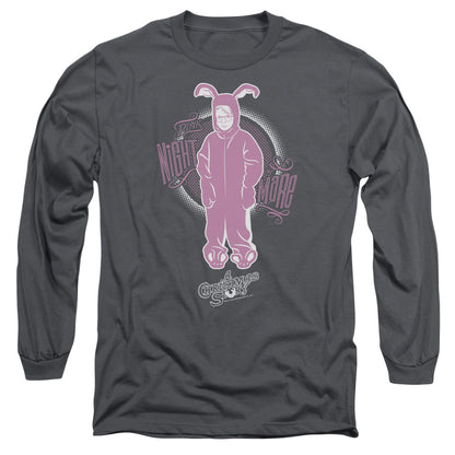 A Christmas Story Pink Nightmare Mens Long Sleeve Shirt Charcoal