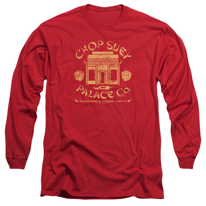 A Christmas Story Chop Suey Palace Co Mens Long Sleeve Shirt Red Officially Licensed