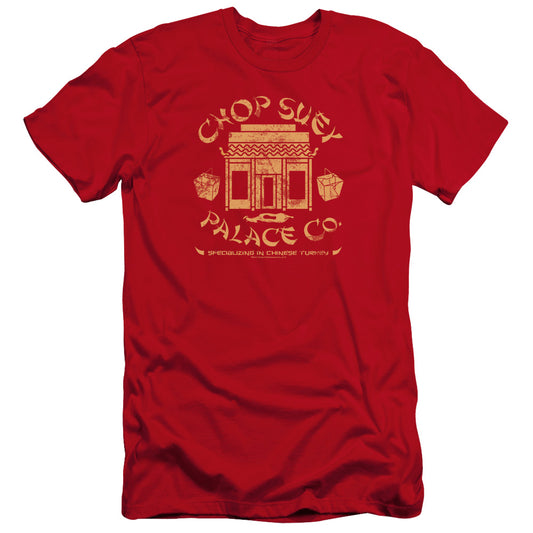 A Christmas Story Chop Suey Palace Co Hbo Premium Bella Canvas Slim Fit Mens T Shirt Red