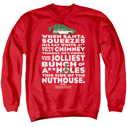 Christmas Vacation Jolliest Bunch Mens Crewneck Sweatshirt Red