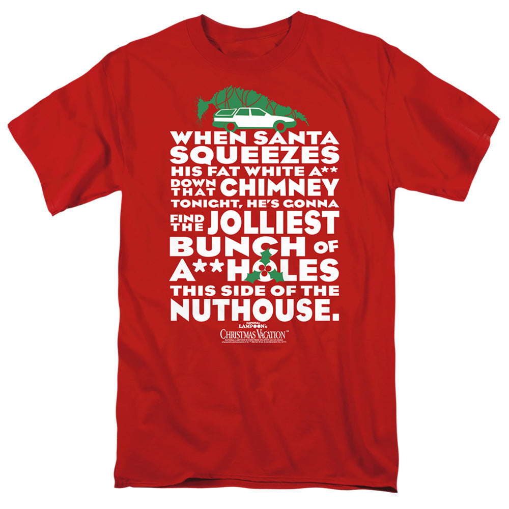Christmas Vacation Jolliest Bunch Mens T Shirt Red