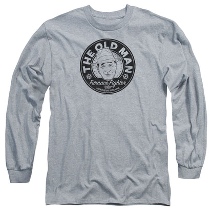 A Christmas Story The Old Man Mens Long Sleeve Shirt Athletic Heather Officially Licensed