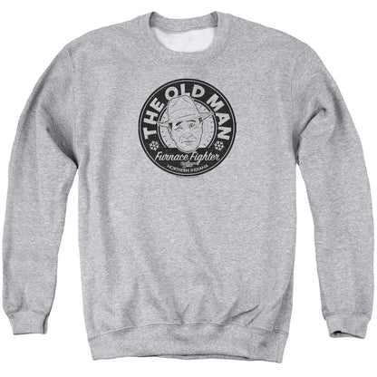 A Christmas Story The Old Man Mens Crewneck Sweatshirt Athletic Heather