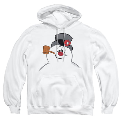 Frosty The Snowman Frosty Face Mens Hoodie White Officially Licensed