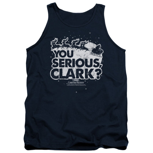 Christmas Vacation You Serious Clark Mens Tank Top Shirt Navy