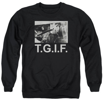 Friday The 13Th Tgif Mens Crewneck Sweatshirt Black