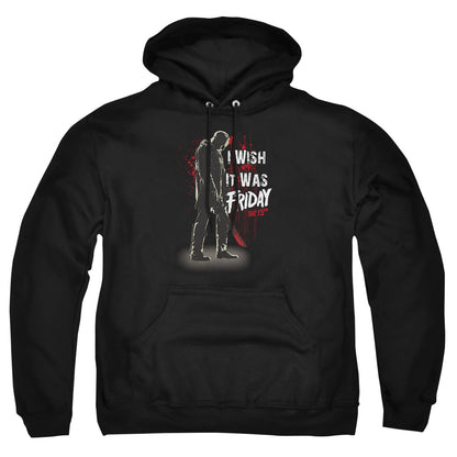 Friday The 13Th I Wish It Was Friday Mens Hoodie Black Officially Licensed