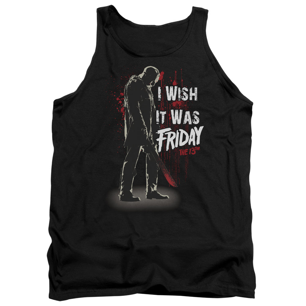 Friday The 13Th I Wish It Was Friday Mens Tank Top Shirt Black