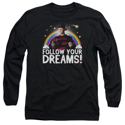 Friday The 13Th Follow Your Dreams Mens Long Sleeve Shirt Black Officially Licensed Officially Licensed