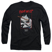 Load image into Gallery viewer, Friday The 13Th Axe Poster Mens Long Sleeve Shirt Black