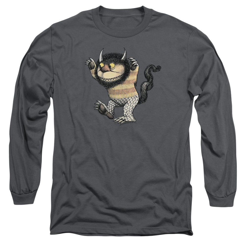 Where The Wild Things Are Carol Mens Long Sleeve Shirt Charcoal Officially Licensed