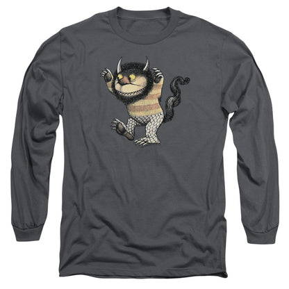 Where The Wild Things Are Carol Mens Long Sleeve Shirt Charcoal Officially Licensed