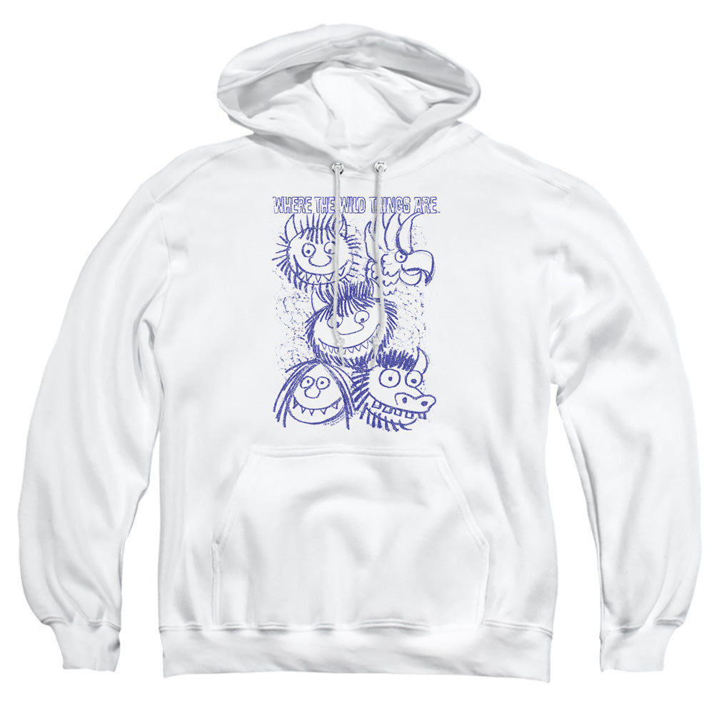 Where The Wild Things Are Wild Sketch Mens Hoodie White Officially Licensed