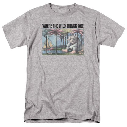 Where The Wild Things Are Cover Art Mens T Shirt Athletic Heather Officially Licensed