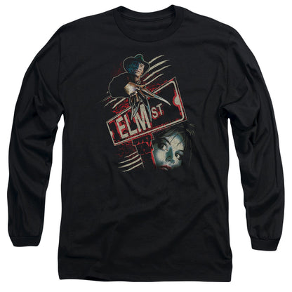 Nightmare On Elm Street Elm St Mens Long Sleeve Shirt Black Officially Licensed