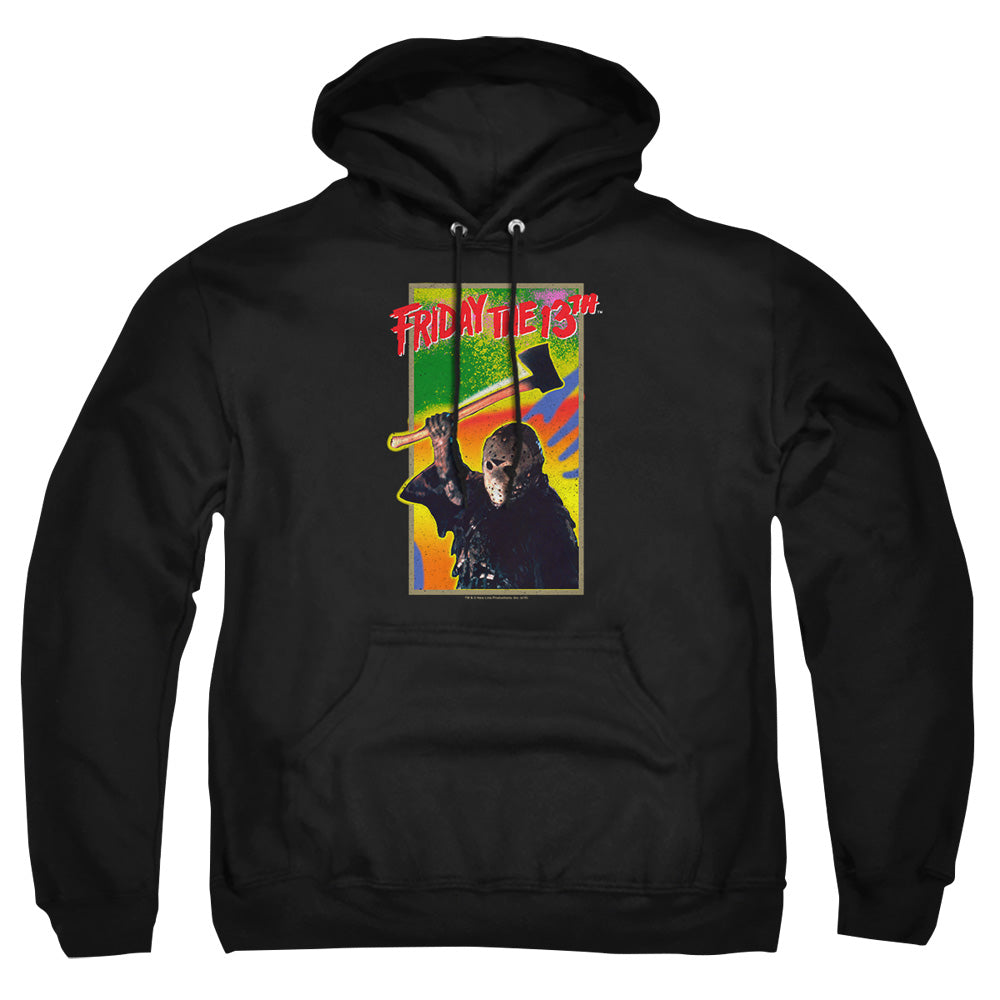 Friday The 13Th Retro Game Mens Hoodie Black Officially Licensed