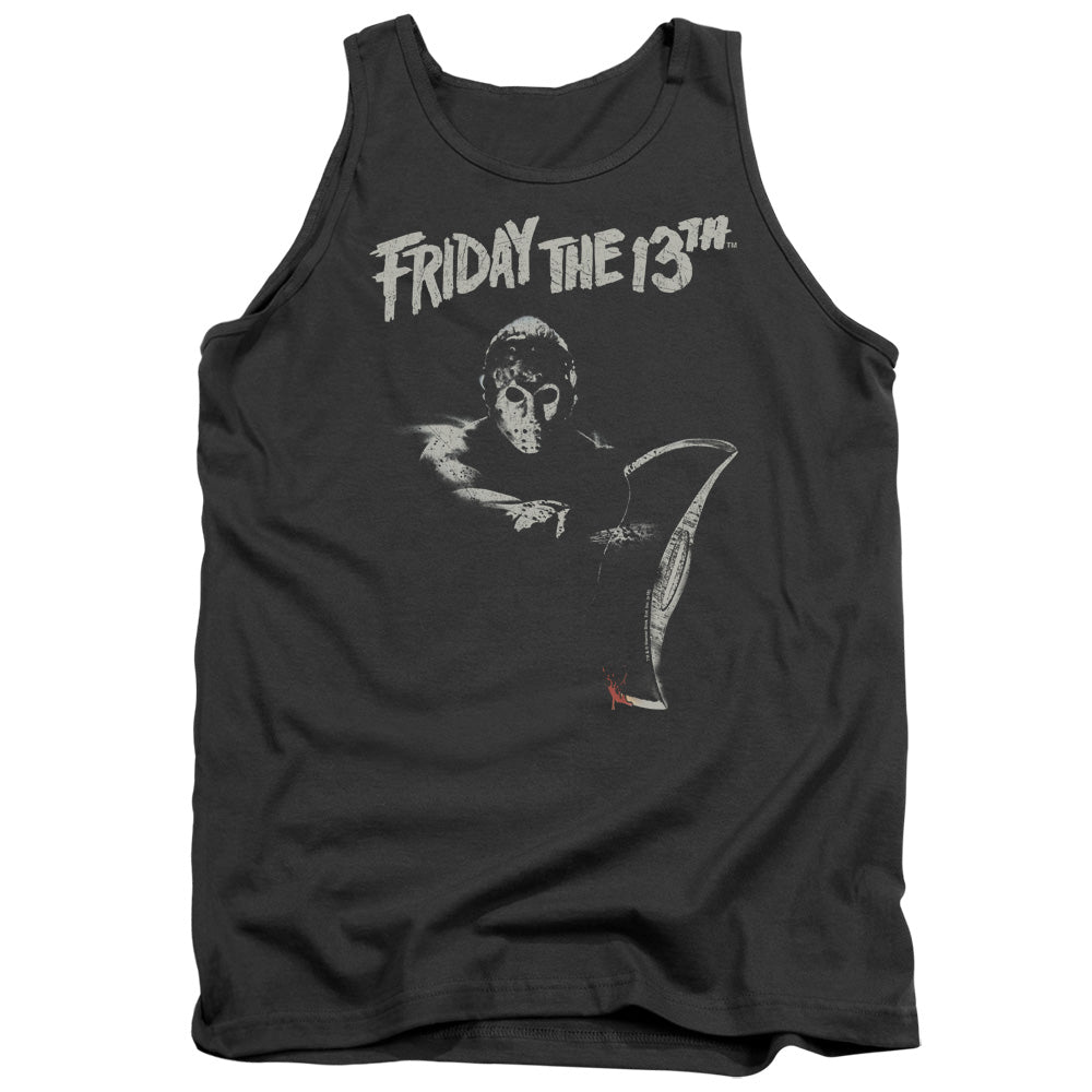 Friday The 13Th Ax Mens Tank Top Shirt Charcoal