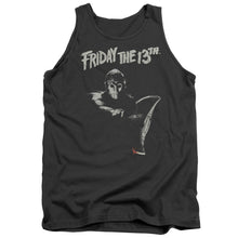 Load image into Gallery viewer, Friday The 13Th Ax Mens Tank Top Shirt Charcoal