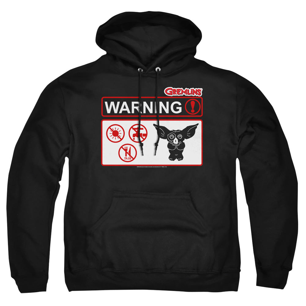Gremlins Warning Mens Hoodie Black Officially Licensed