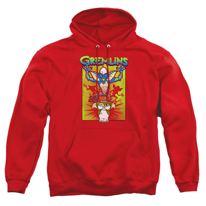 Gremlins Be Afraid Mens Hoodie Red Officially Licensed