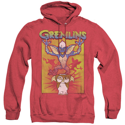 Gremlins Be Afraid Heather Mens Hoodie Red Officially Licensed