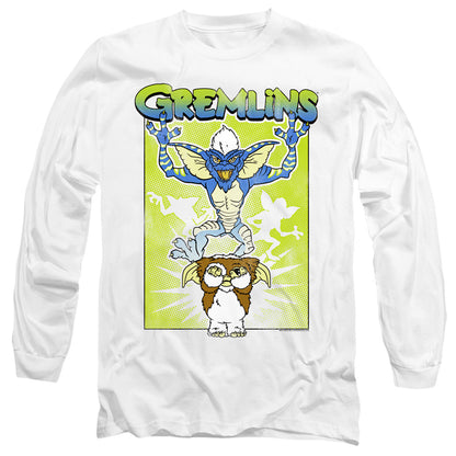 Gremlins Be Afraid Mens Long Sleeve Shirt White Officially Licensed Officially Licensed