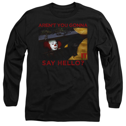 It 1990 Hello Mens Long Sleeve Shirt Black Officially Licensed Officially Licensed