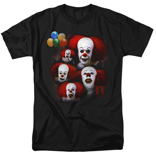 It 1990 Many Faces Of Pennywise Mens T Shirt Black