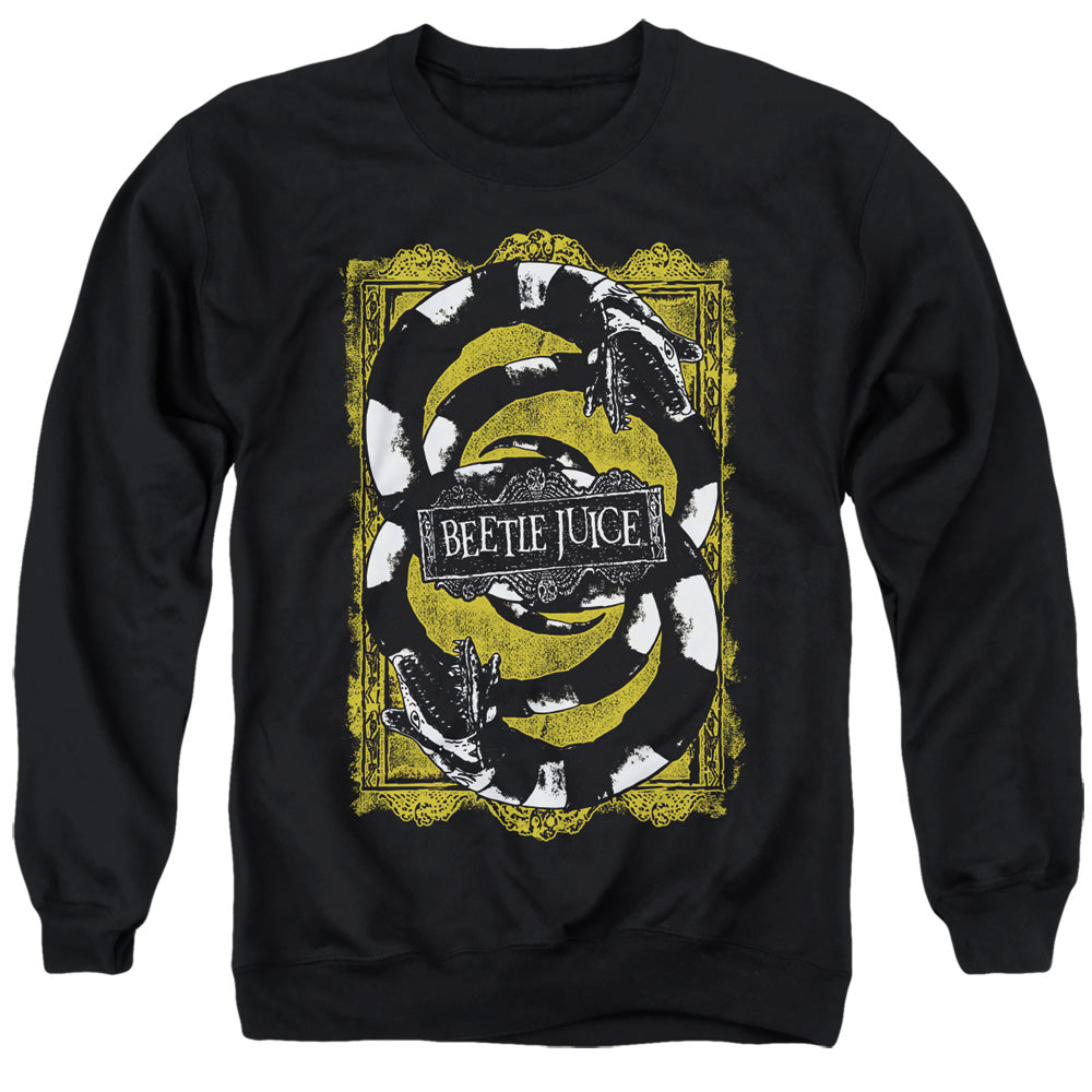 Beetlejuice We Got Worms Mens Crewneck Sweatshirt Black Officially Licensed