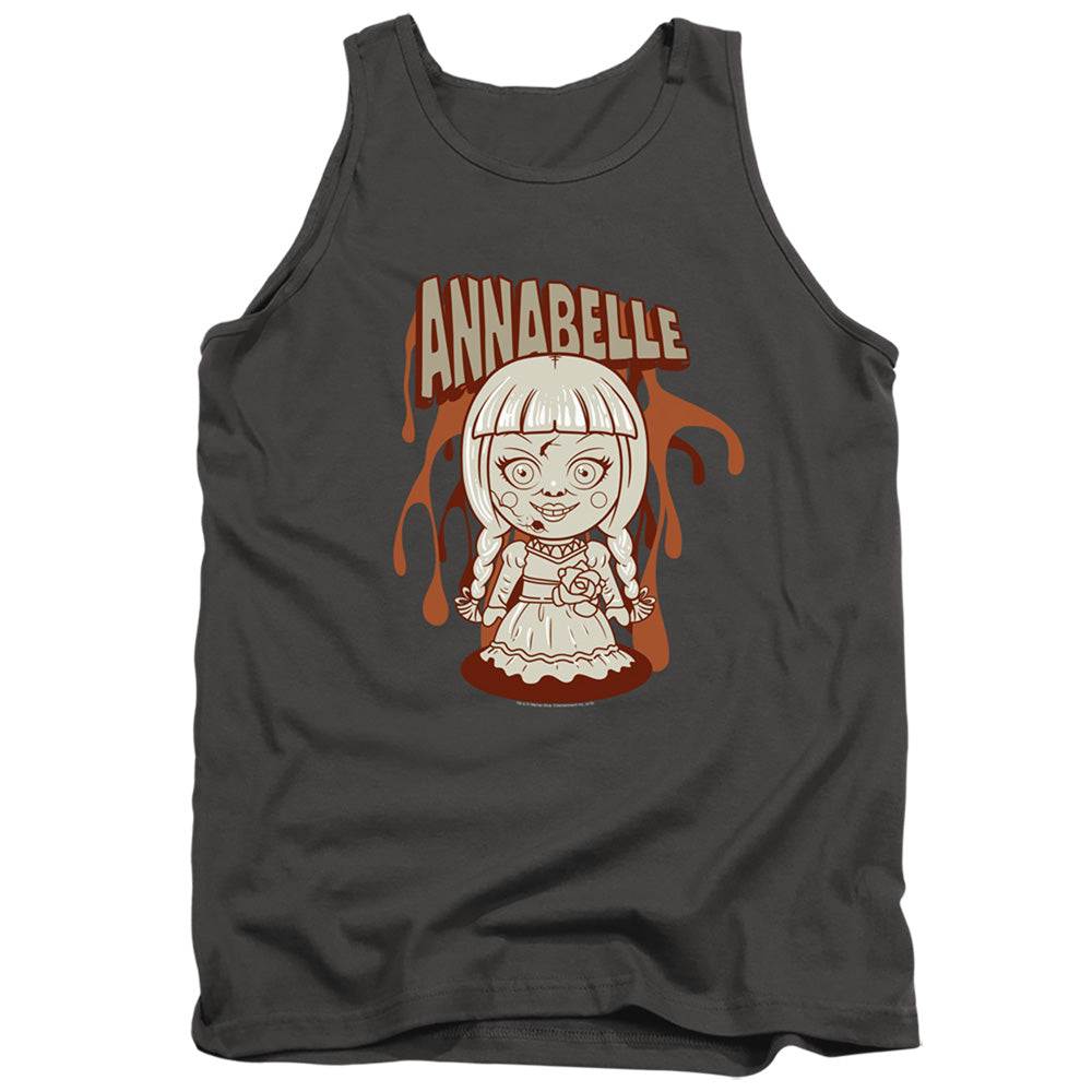 Annabelle Annabelle Illustration Mens Tank Top Shirt Charcoal